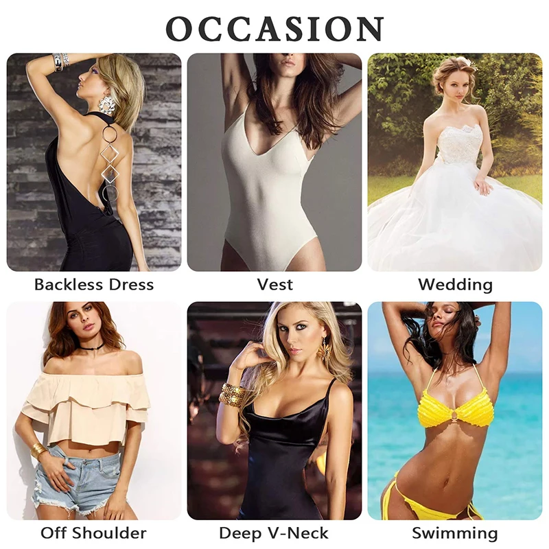 2 Pair Nackiy Women Lift Nipple Cover Backless Sticky Rabbit Bra Breast Lift Tape Strapless Adhesive Invisible Bra