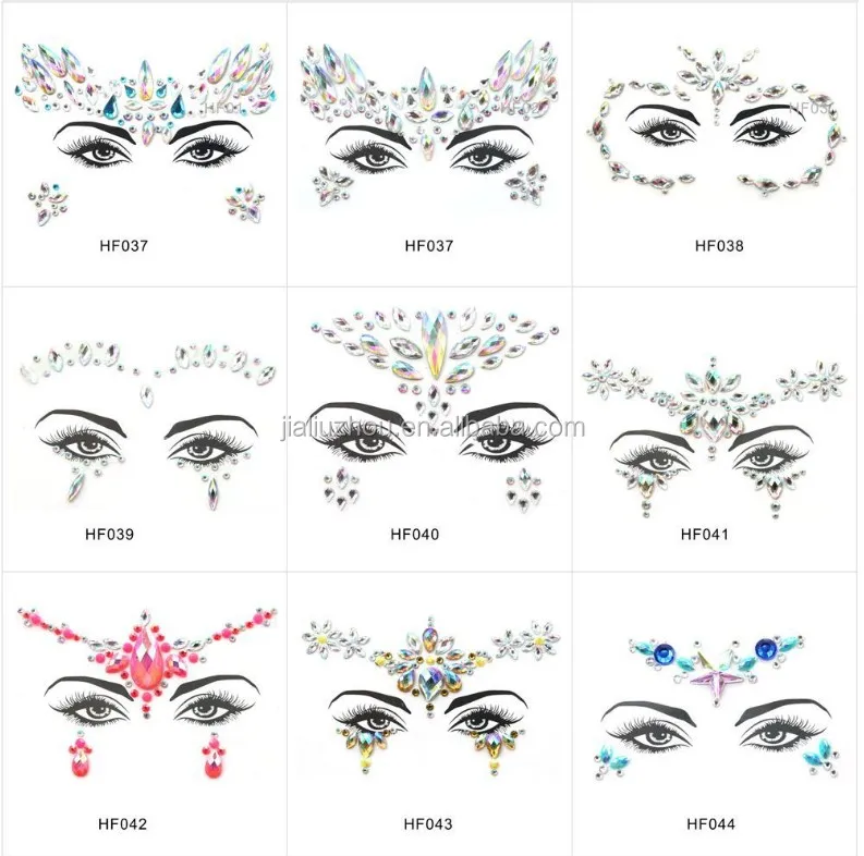 Eye Jewels Glitter Tattoo Eye Sticker Rhinestone Body Sticker Face