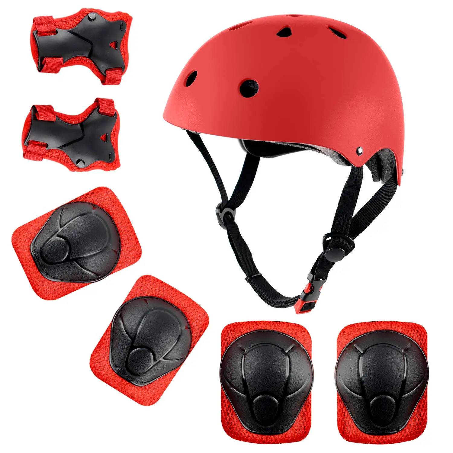 Xc-Sport Kids Protective Gear Set Helmet Knee Pads Elbow Guards Cycling Skating 