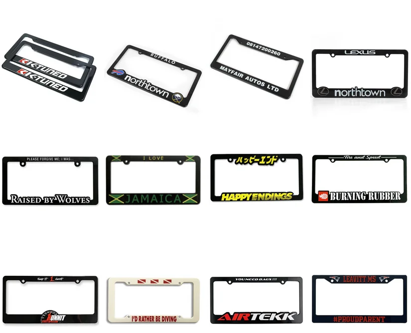 2020 Wholesale Embossed Aluminum License Plate Car License Plate Custom Blank Sublimation