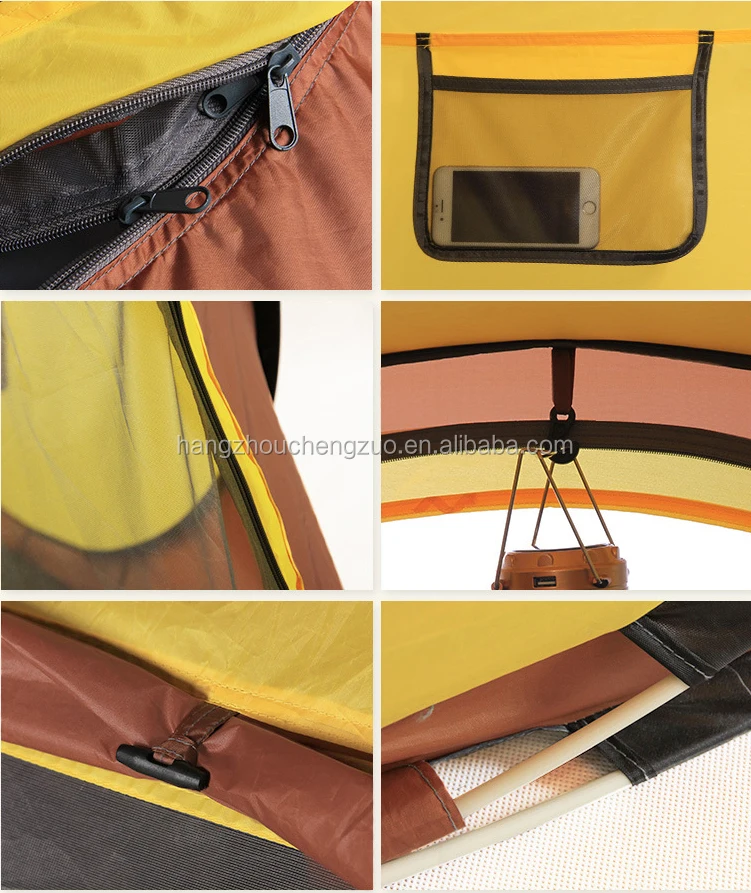 Hot selling CZX-400 Pop Up 2 Person Camping tent come with pegs+wind ropes+carry bag+logo printing,2 Person Pop Up tent