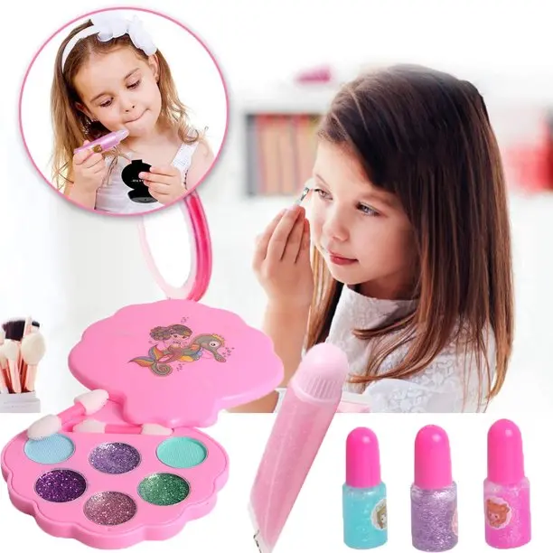 Hot Kids' Makeup Set With Lipstick Eyeliner Washable Makeup Toy For ...