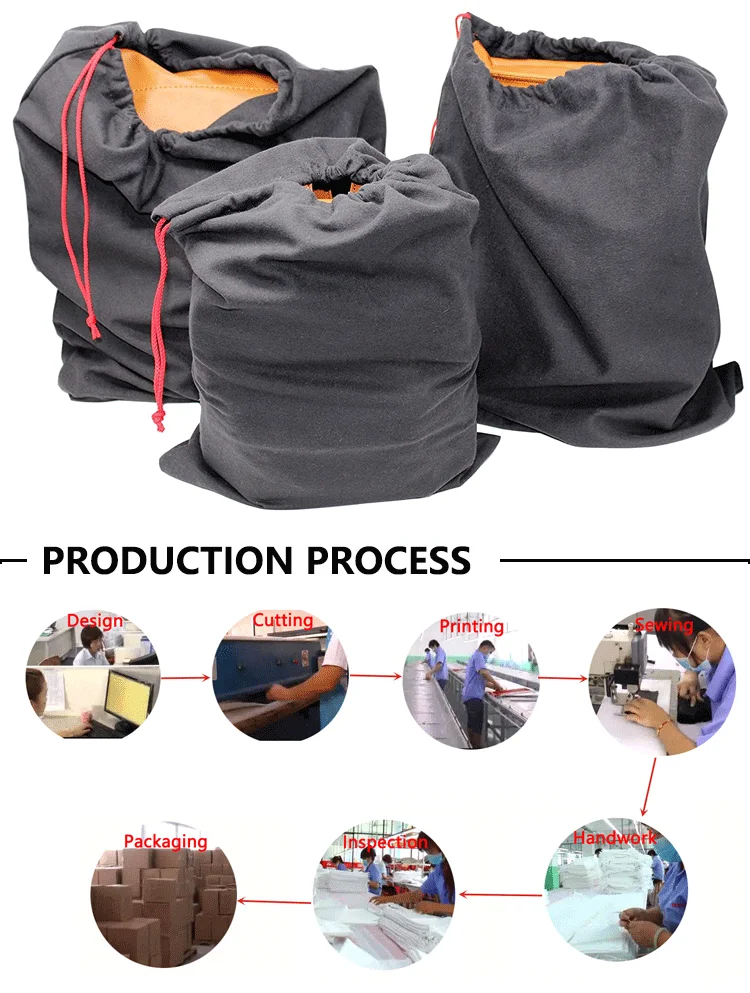 Custom Calico Dustbag Cotton Drawstring Pouch Bag Packaging Purses Dust Bag for Handbag