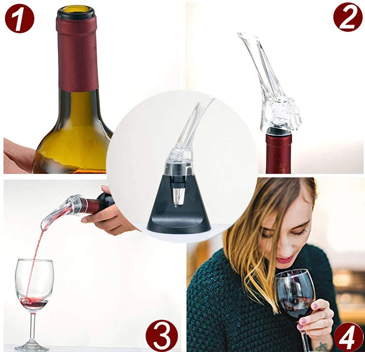 New Useful Quick Aerating Pourer  Decanter Wine Accessories Popular Wine  Bottle Pourer Spout Bar Accessories