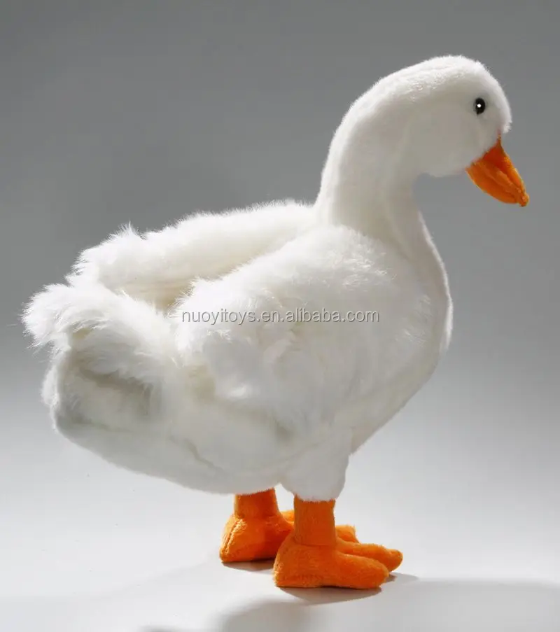 Creative Realistic Decorative White Plush Stuffed Goose Toy Buy Plush