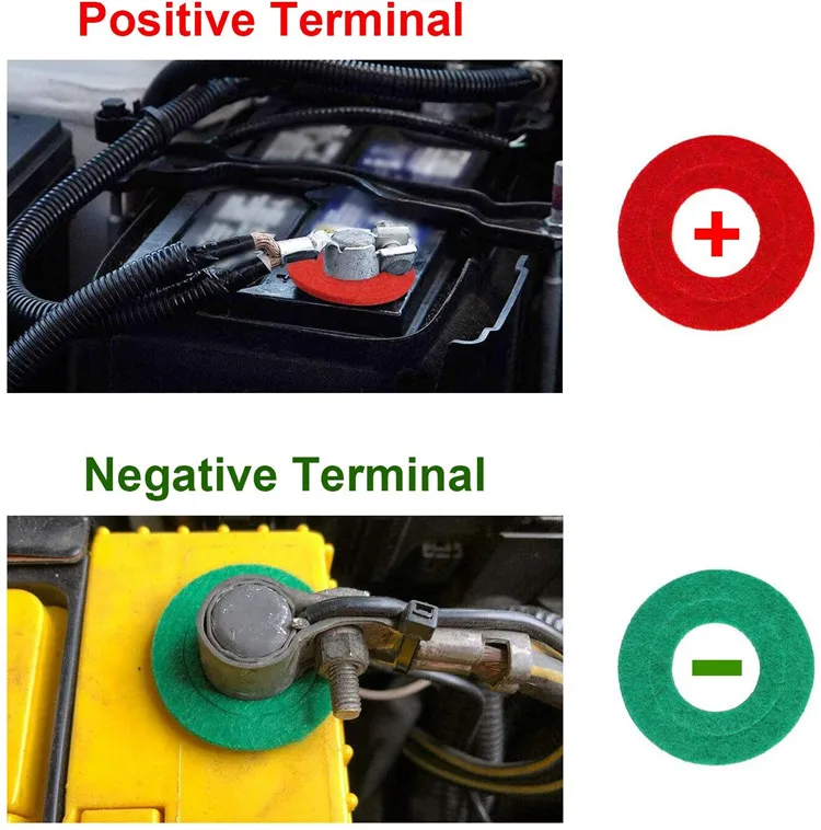 12 Pieces Felt Battery Terminal Anti Corrosion Washers Fiber Battery