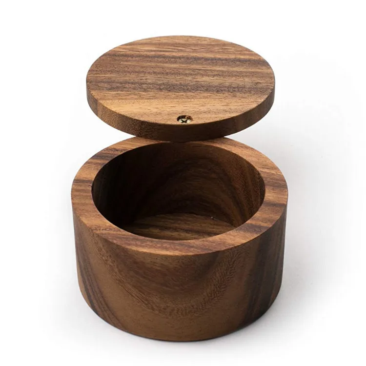 acacia wood salt box