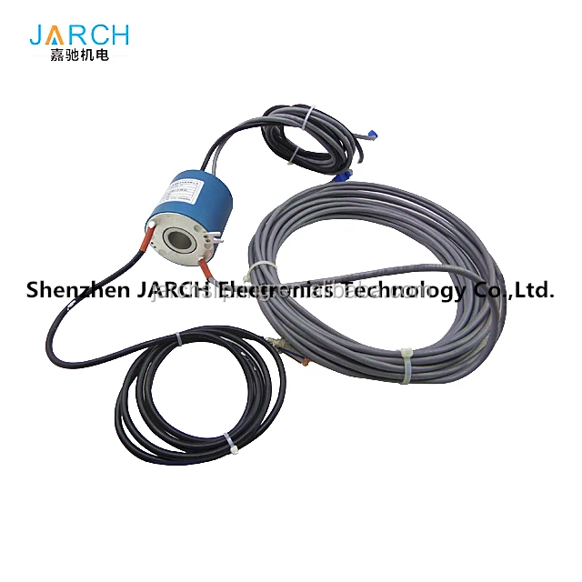 Video slip ring 12.7mm 100M Base T Ethernet slip rings 4 cores