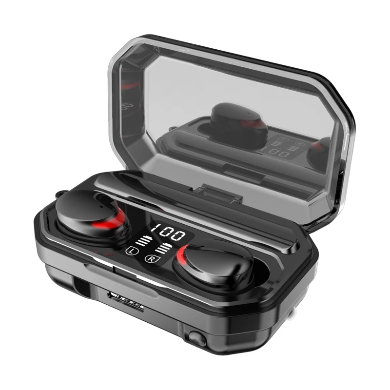 

m15 wireless earbuds noise cancel earphones,2 Pieces, Black