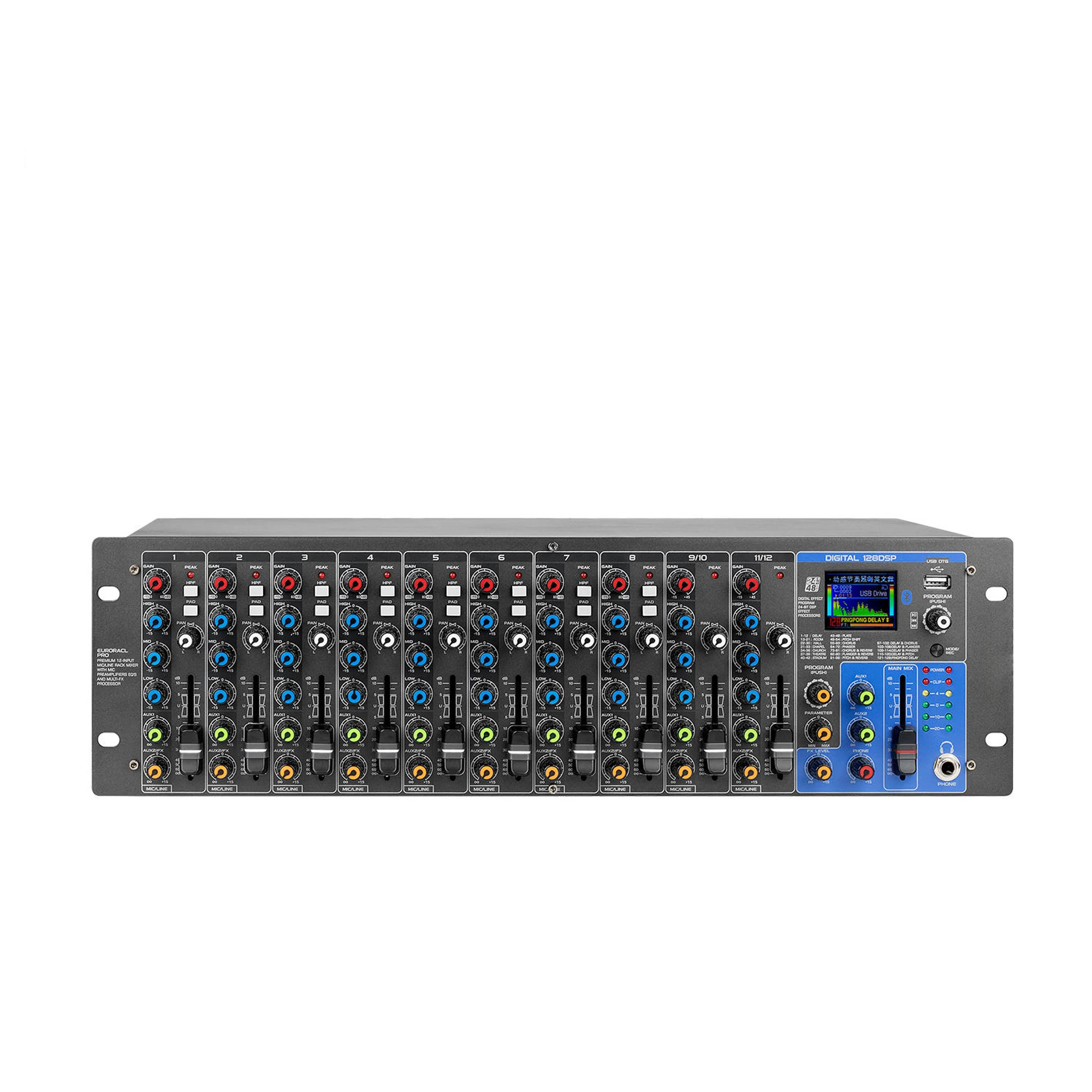 Professional QX12 12-channel Rack-mounted Metal Mixer with Embedded ...