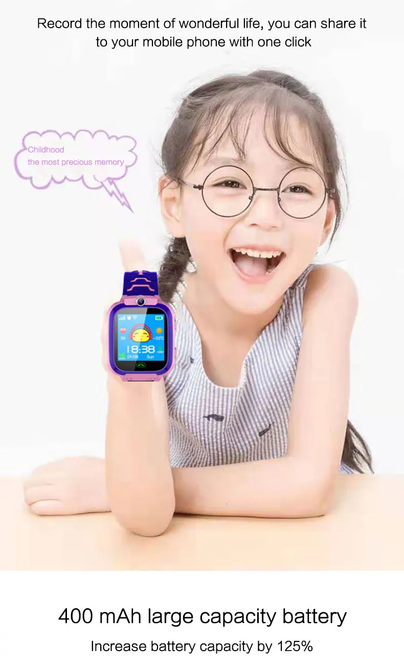 Kid Watch 2019 Cheap Children Sos Emergency Calling Gps Kids Smart Watch Tracker Gps Smart Baby Watch For Kids