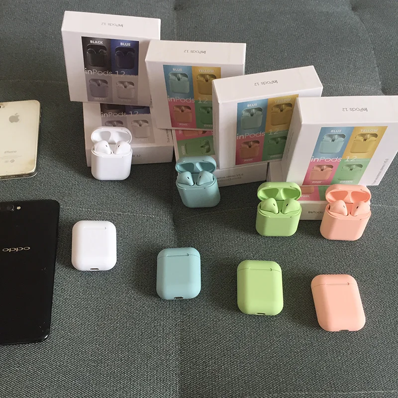 Inpods 12 Pop up Window Connection TWS 5.0 Stereo Mini Wireless Bluetooth Earphone For iPhone Android - ANKUX.COM