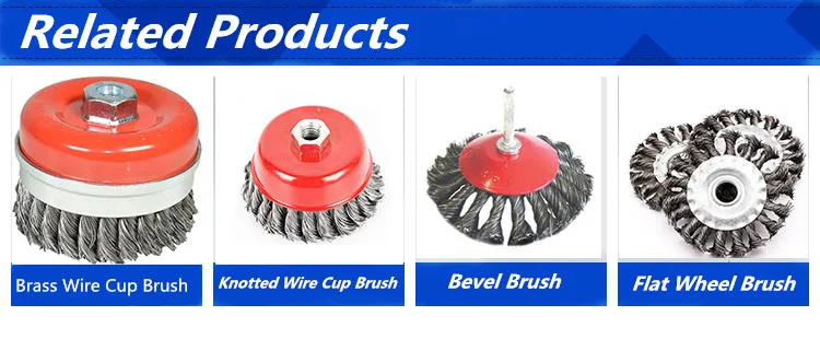 Wire Wheel Brush with Round Hole Steel  Full Twist Knotted