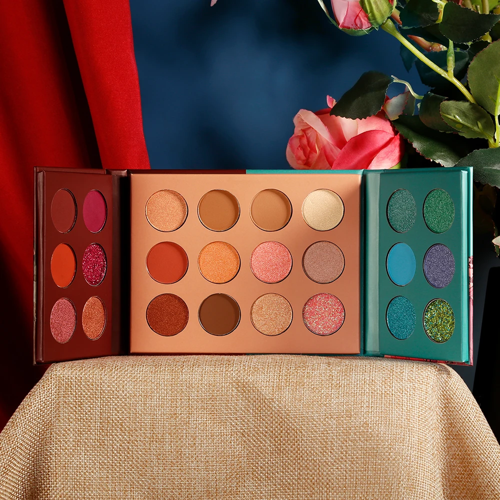 定制空纸纸板盒眼影包装使您自己的眼影24色