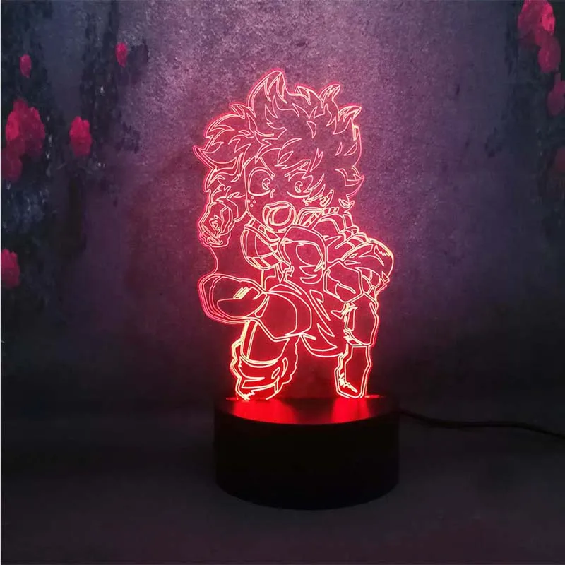 Touch 7 color Gradient Bedroom Decor Night Light My hero college figure personality 3D led Table lamp Toy Gift Decor Lamps