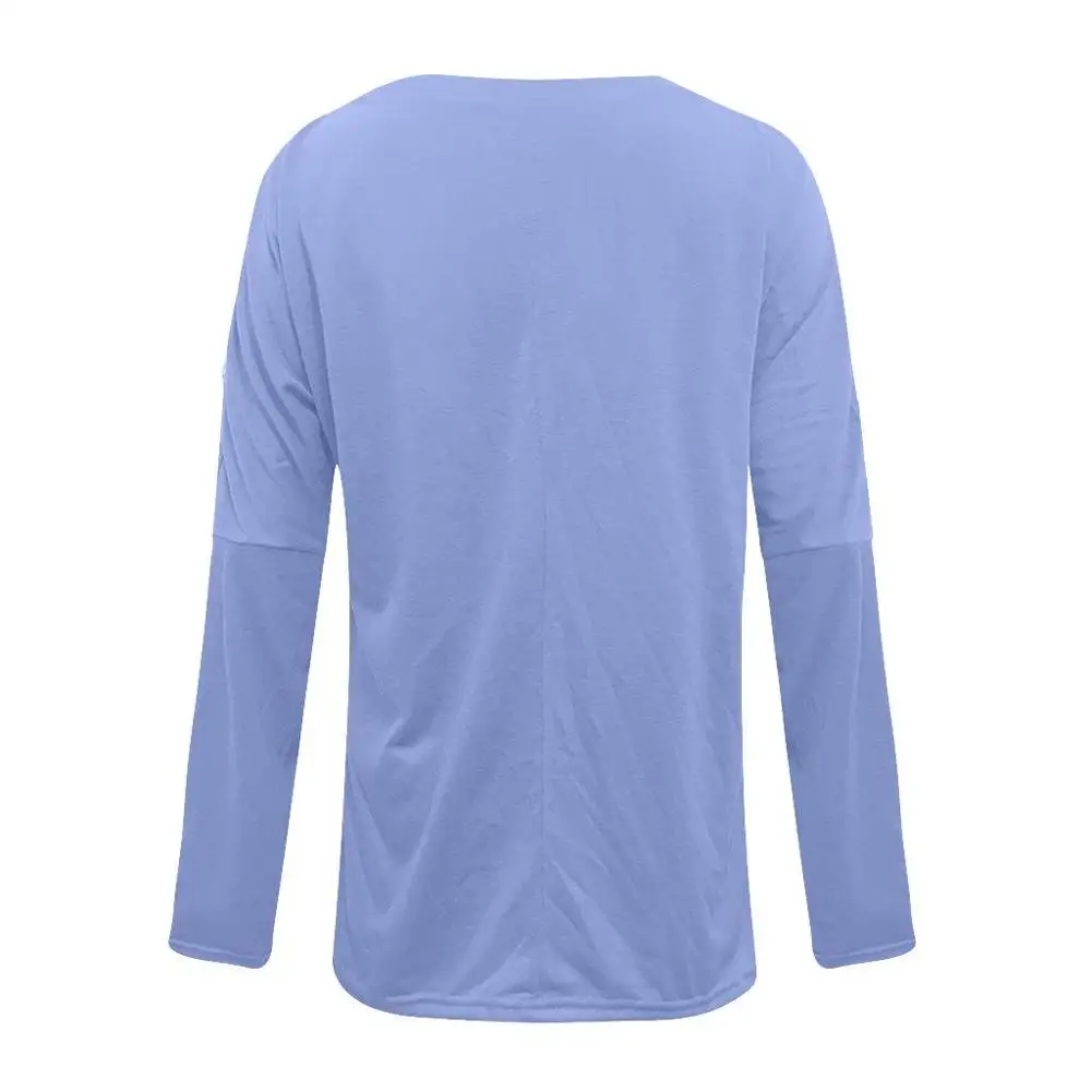 Womens Button Top Boat Neck Casual One-Shoulder Long Sleeve Comfort T-Shirt Womens Button Top Boat Neck Casual One-Shoulder Long Sleeve Comfort T-Shirt