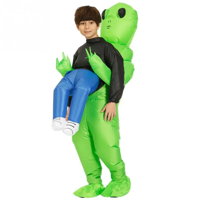 NANYA Costumi gonfiabili Costumi di Carnevale Verde Alien da Portare Umano Costume di Halloween Adulto 