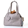 Custom pu faux leather ladies pet carrier animal cat dog handbag travel tote bag for women
