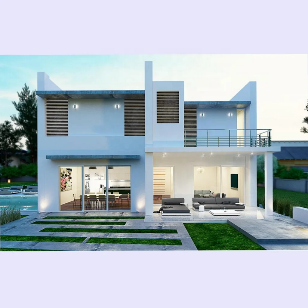 Low Cost 2 Floor Steel Frame Prefab House Luxury Prefabricated House