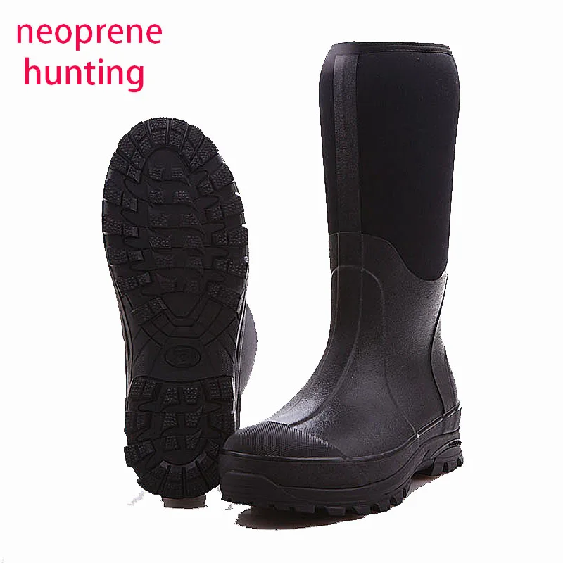 black knee high waterproof boots