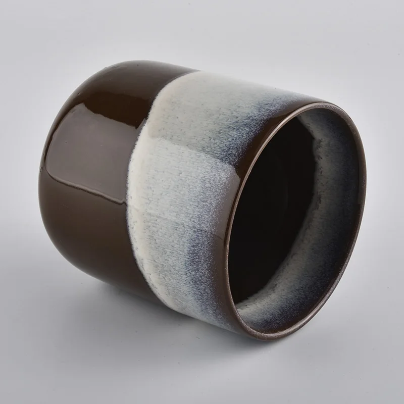 colors mixed glazing ceramic candle holders wholesale