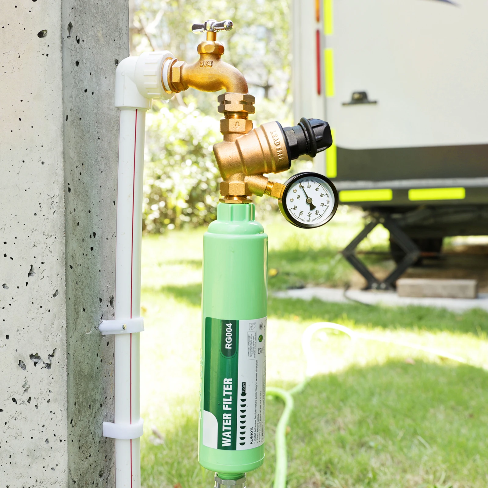 Rvguard Handle Adjustable Rv Water Pressure Regulator Valve,Brass Lead