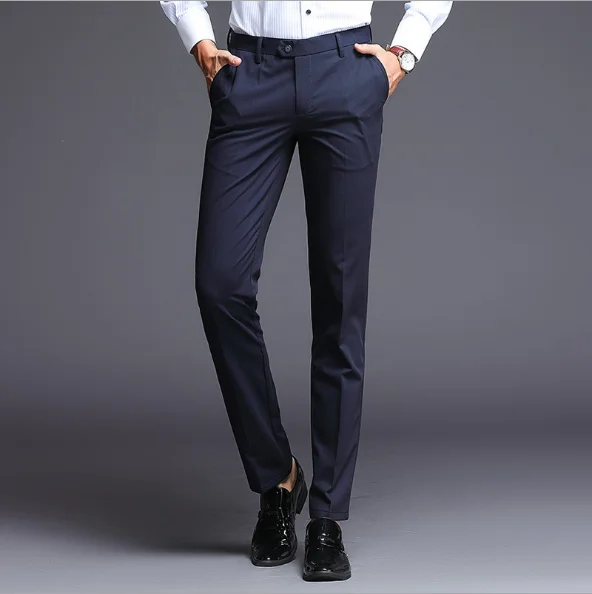 Men Suit Pants Classic Straight Summer Office Trousers Men Formal Dress Pants  Business Trousers for Men  Wish