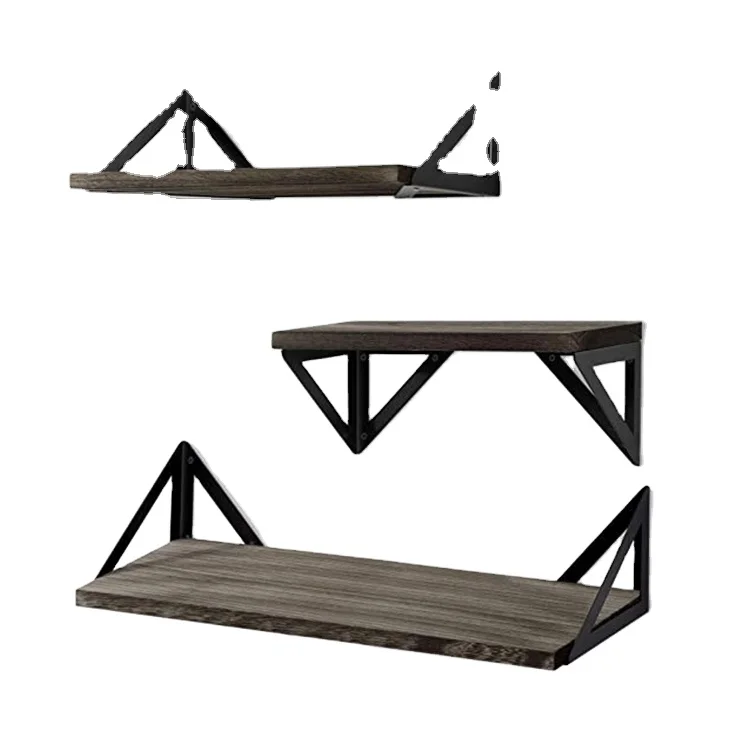 
Rustic Wood wall mounted storage floating shelf for home kitchen 