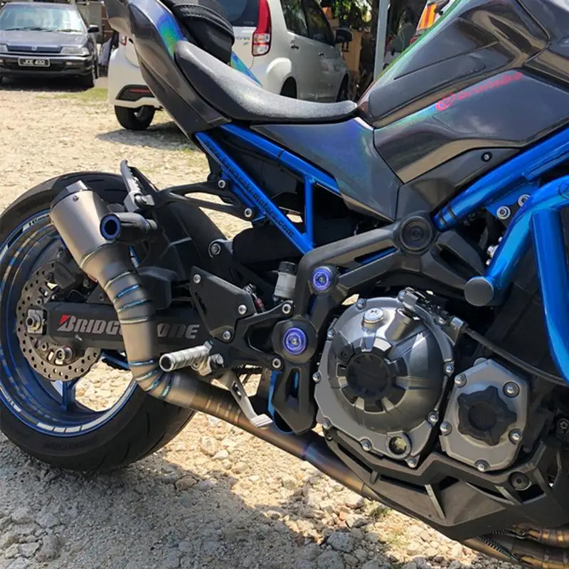 Titanium Alloy Motorcycle Exhaust Full System Escape Modified Mid Link