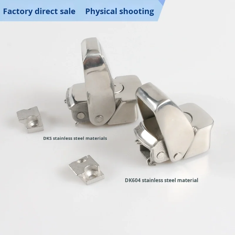 DK604 Square Hasp Stainless Steel Grade 1000 Series Decorations Cabinet Door Lock DKS Hasp Lock Hidden Hasp with Cutting Service details