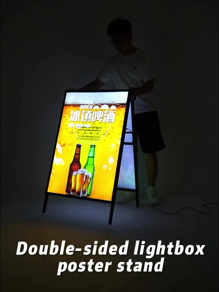 Durable Portable LED Light Box Frame Stand for Advertising