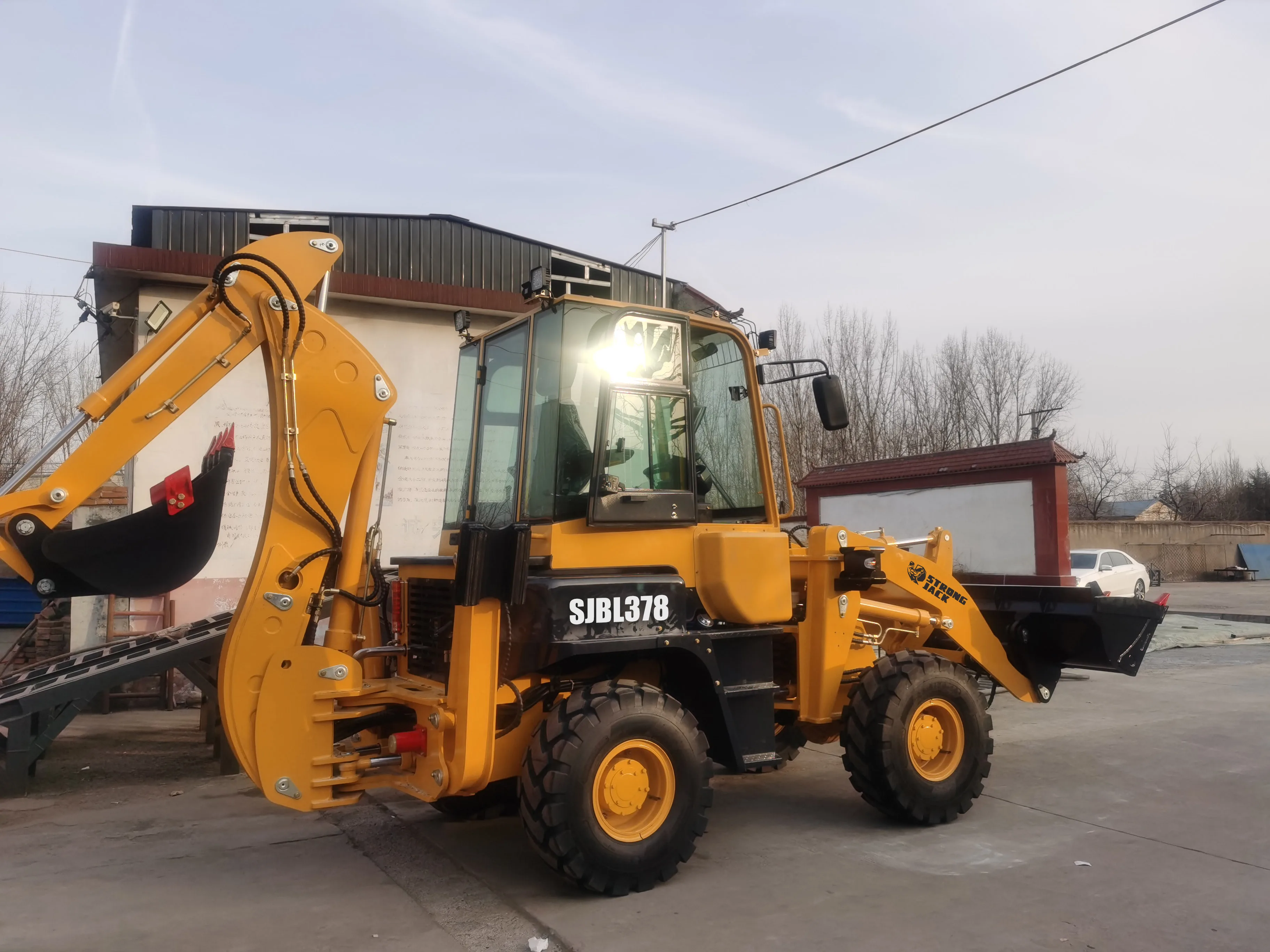 Mini Backhoe Loader 4x4 Wheel Loader Backhoe 3 Ton 5 Ton 4 Wheel Drive