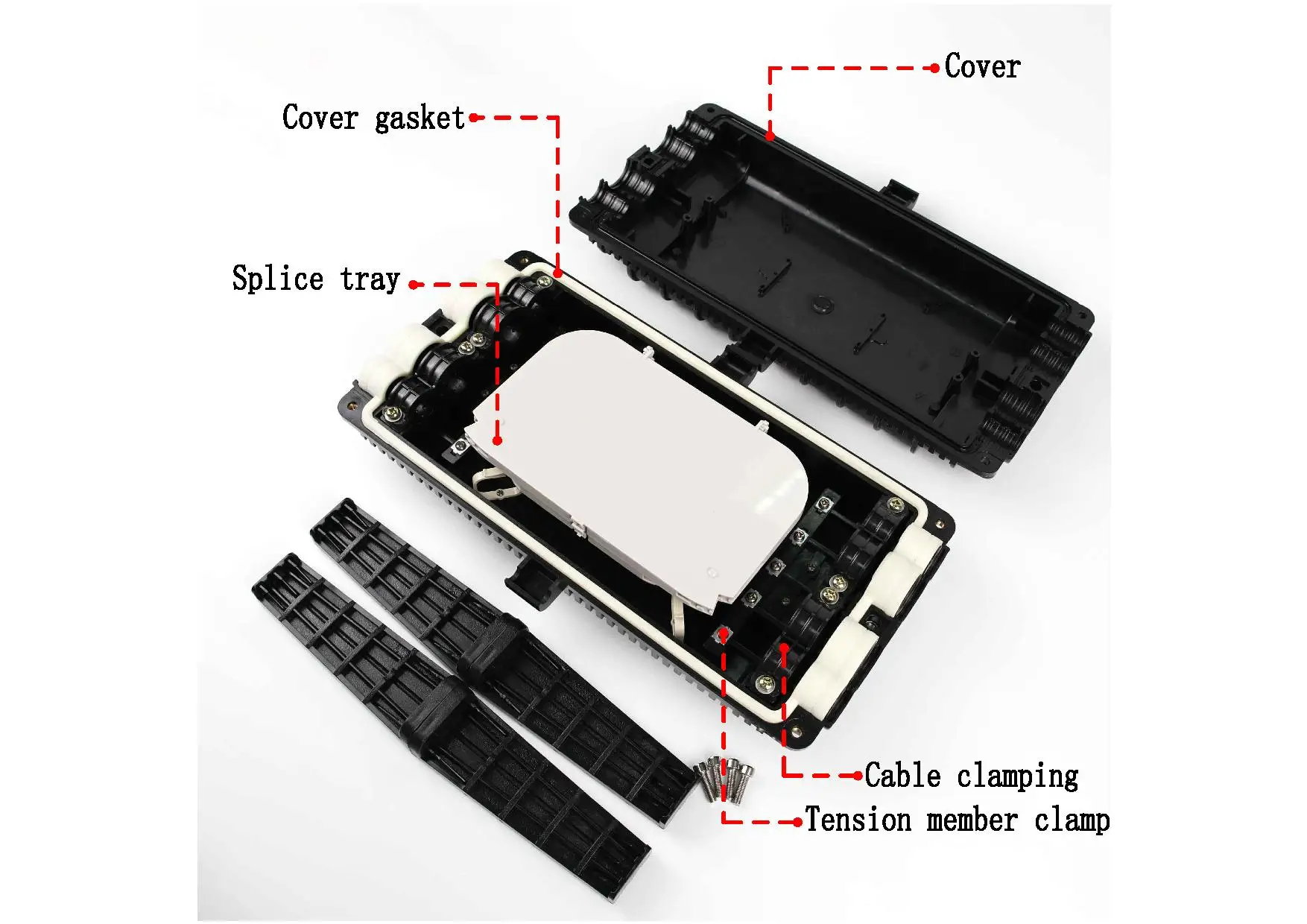 Factory Supply 288 cores Versatile fiber optic cable joint box FOSC for FTTH