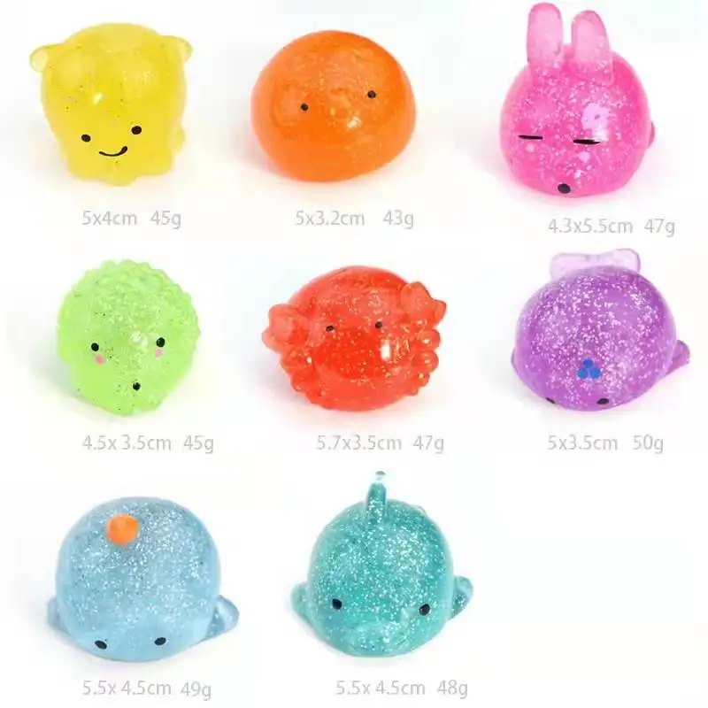 Jumbo Glitter Mochies Big Squishy Mochi Toys Party Favors Stress For ...