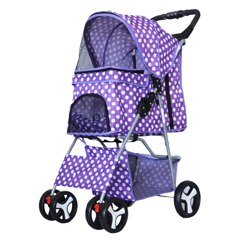 Pet Stroller Cat Travel Trolley Dog Teddy Out Dog Cart Portable