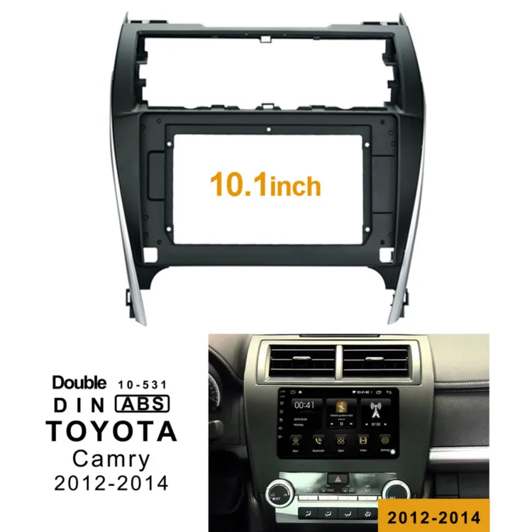 AD Double DIN Facia Kit Fascia Panel Plate Dash For Toyota Camry 2012+ 