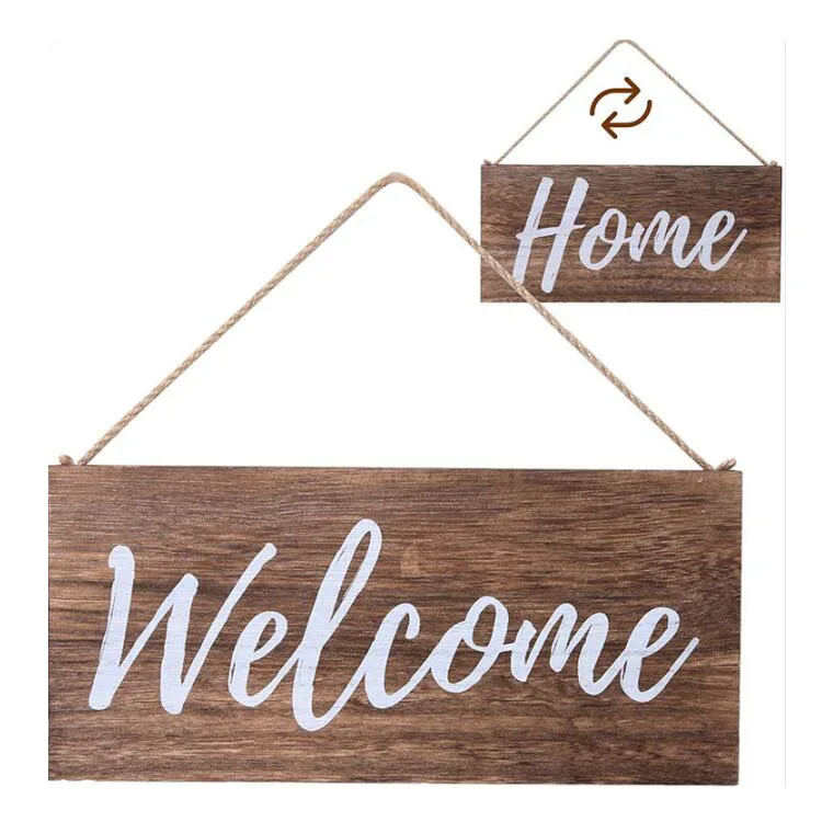 Brown Hanging Wooden Welcome Sign - Buy Welcome Sign Wood,Welcome Sign ...