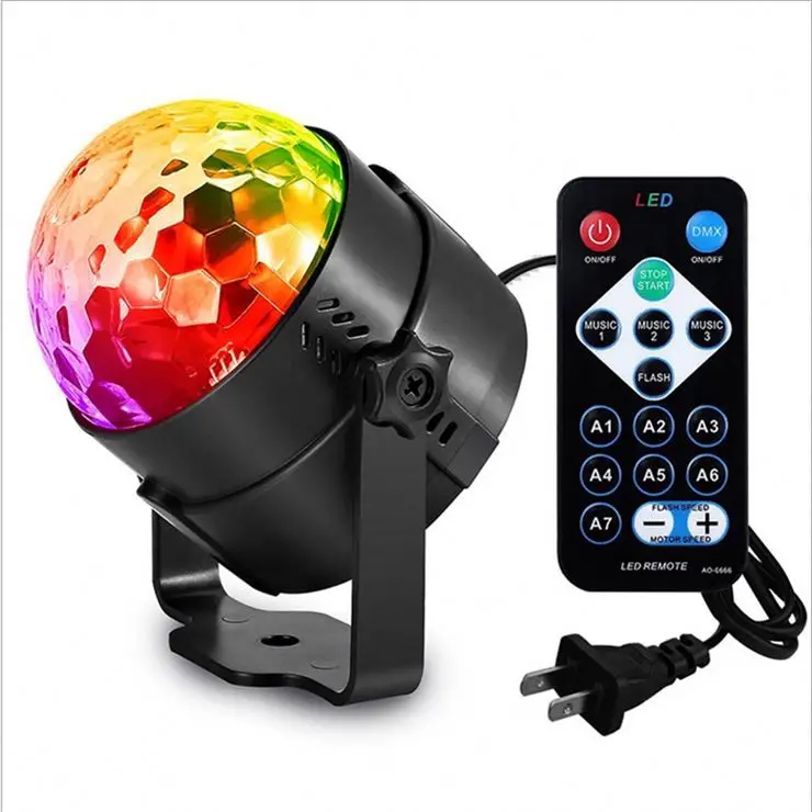 RGB battery powered t colorful stage magic lights mini led party light for home