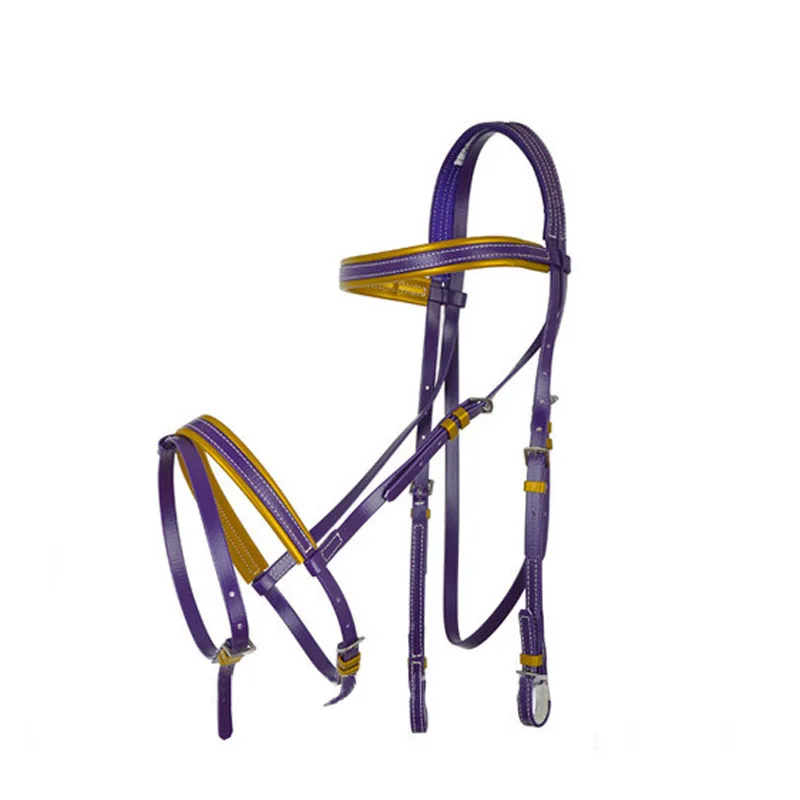 Western Bitless Cool And Fancy Pvc Double Noseband Horse Racing Bridle