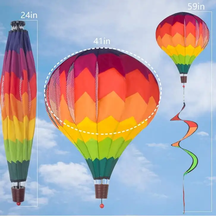 Hot Air Balloon Wind Spinner Garden Decorations Large Outdoor Hanging