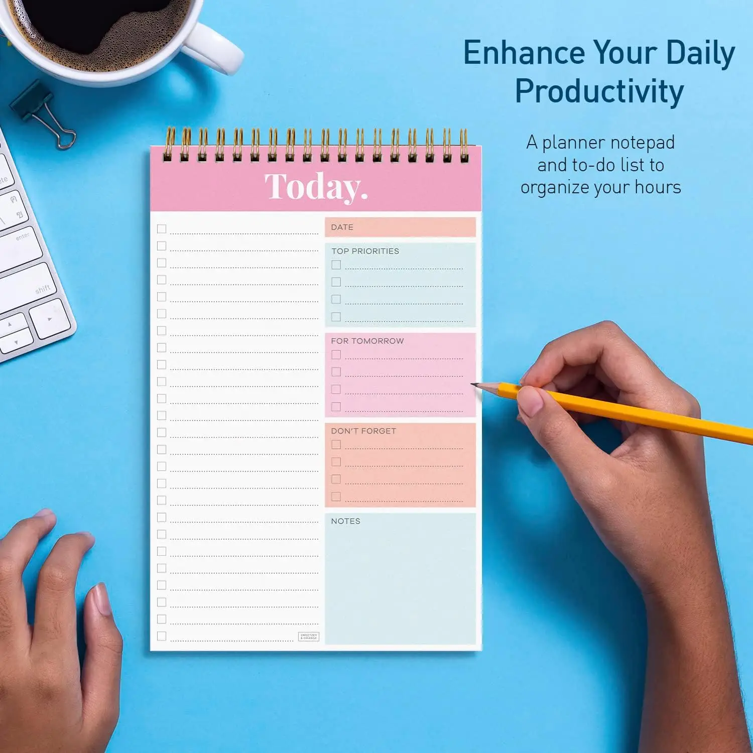 Customized Daily Planner Notepad For Productivity Daily Planners Work