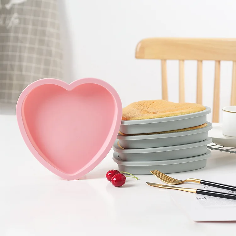 
6 Inch Silicone Cake Mold Round Love Layer Baking Pan 