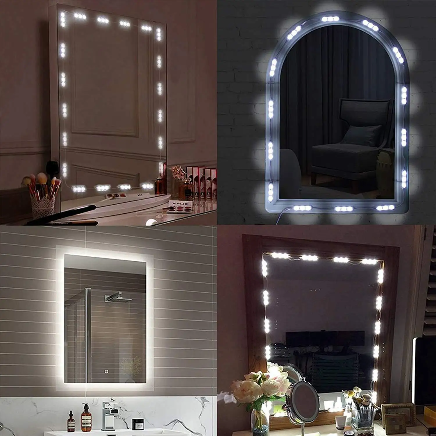 24w 60 Leds Make-up Vanity Mirror Light Diy Light Kit For Cosmetic 