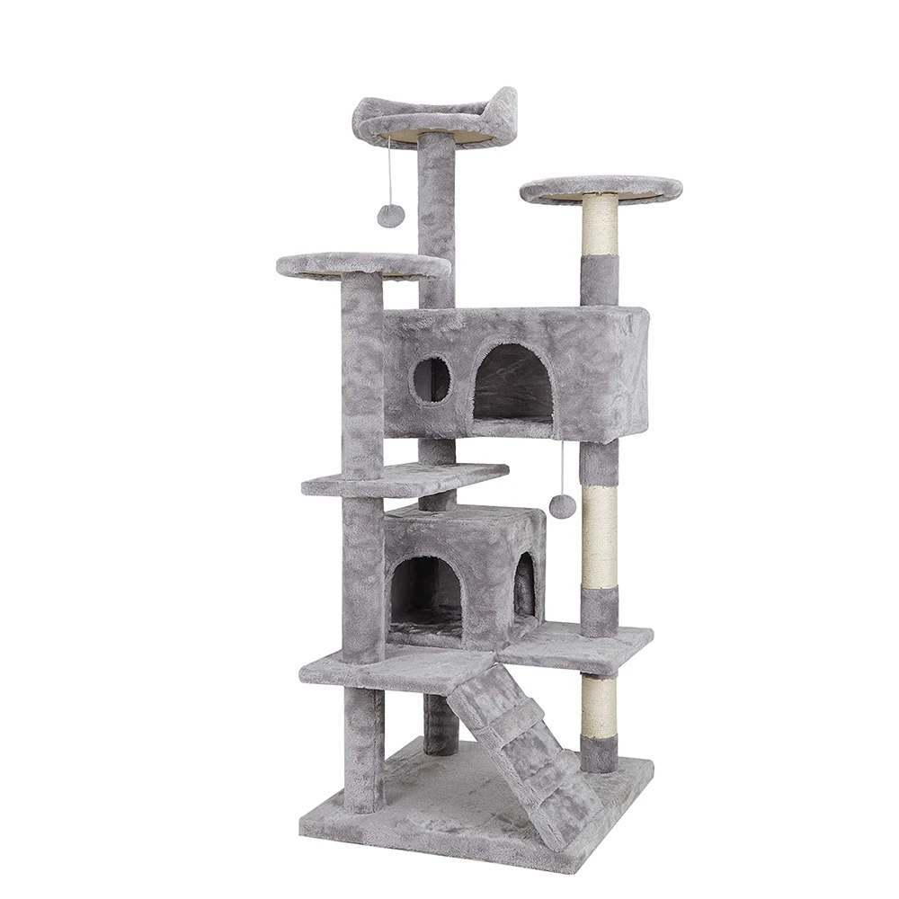 Wholesale Hot Selling Large Size Wooden Pet Scratcher House Tower Condo