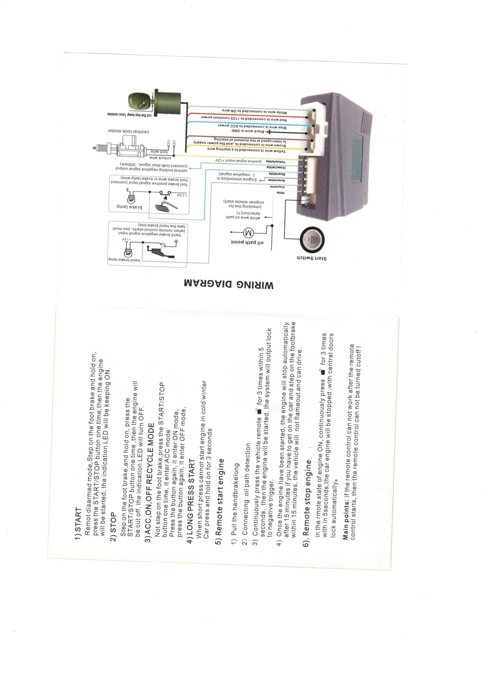 Car Alarm System Passive Keyless Entry Central Locking Push Button