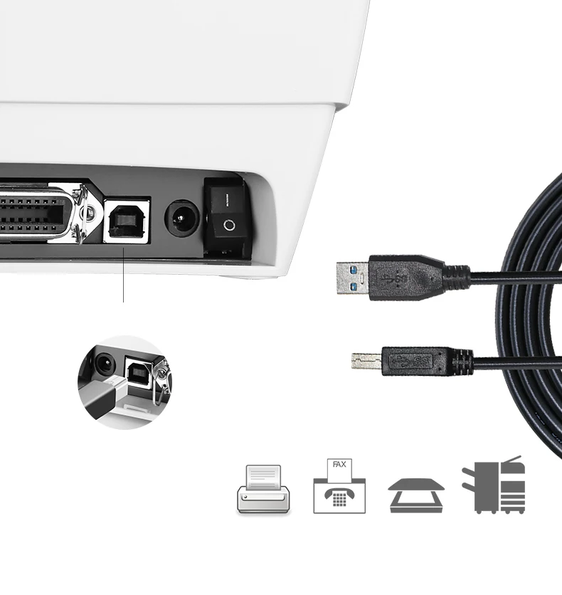 1m 2m 3m 5Gbps Standard USB 3.0 Type A Male to B Male Cable for Printer Scanner Cord - ANKUX.COM