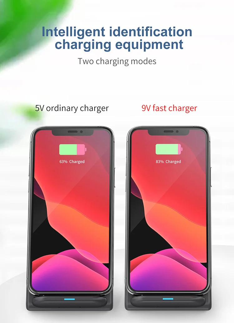 Wireless Phone Charger Stand for iPhone 11, 11 Pro, 11 Pro Max, 10W Fast Charging Galaxy S20 S10 S9, and More