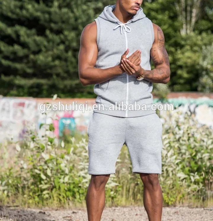 Slim Fit Men Short Sweat Suits 