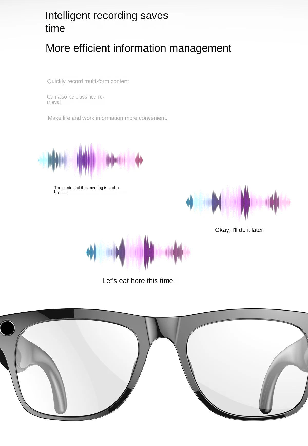 Mr Accessory XK One Pro AI Smart Glasses with Camera Translate Talk Music Features ...