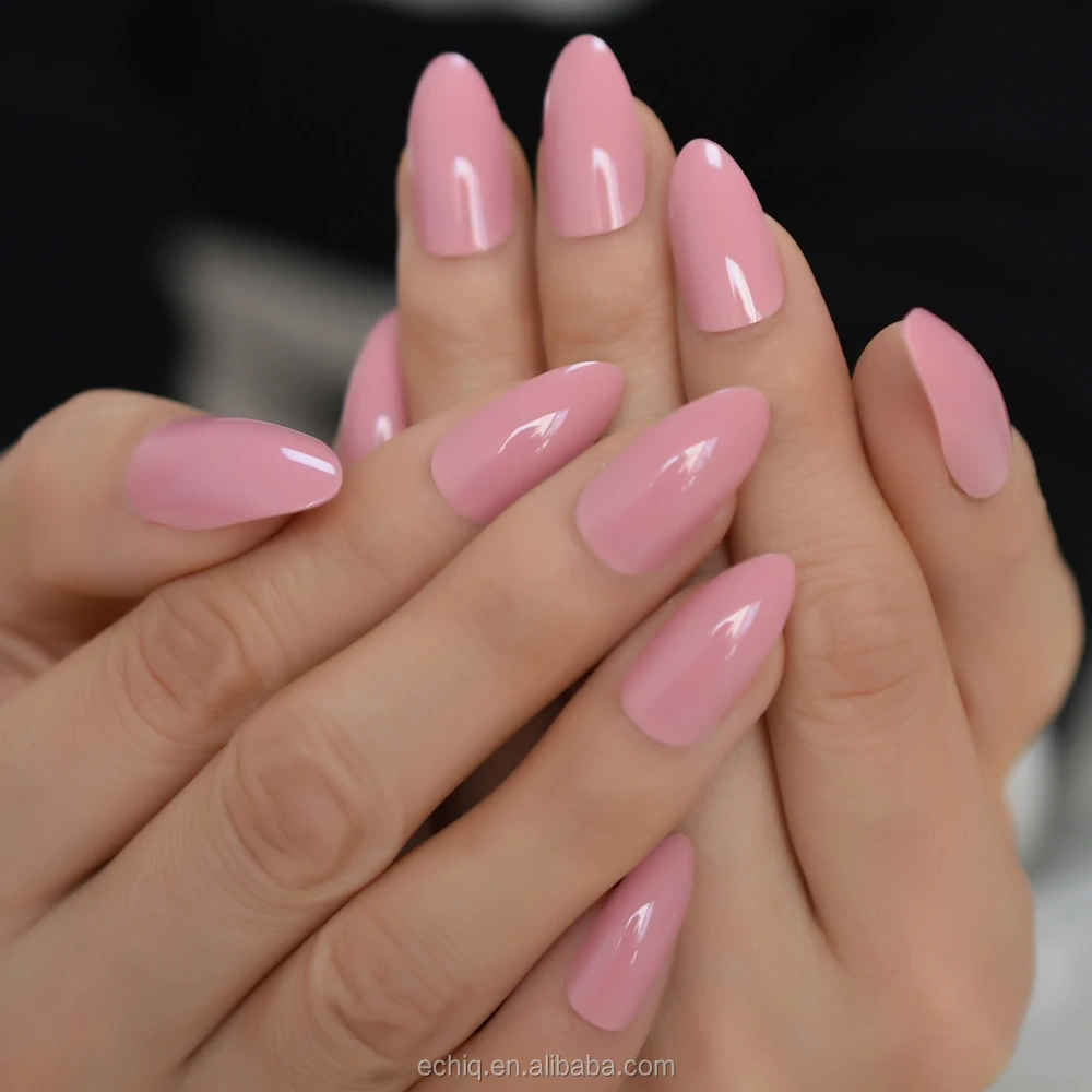 24pcs Baby Pink Stiletto False Nails - Oval Shape, France | Ubuy